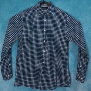 Tommy Hilfiger Wrinkle Free Long Sleeve Button Up Shirt, Blue, Size 15.5-32/33